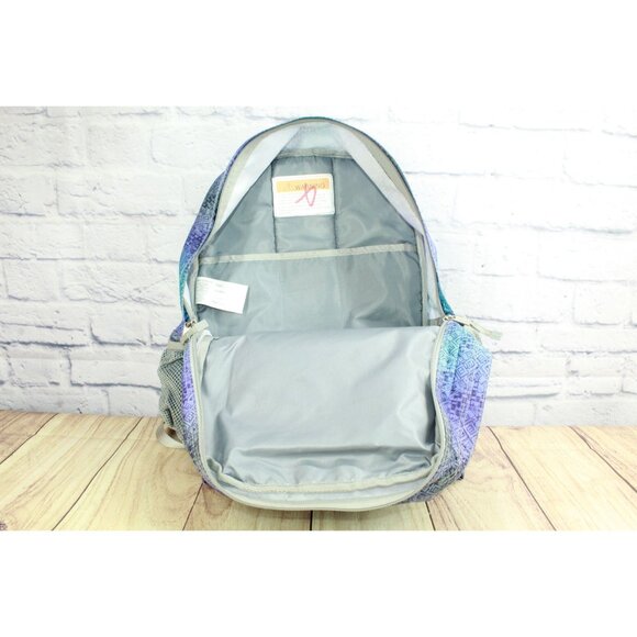 LL Bean Big Kids Deluxe Book Pack 37L School Backpack Periwinkle Sky Chevron